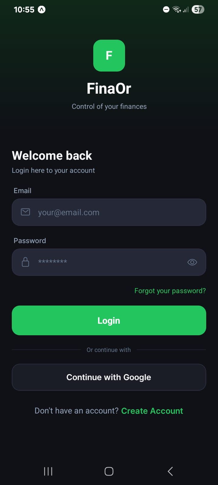 FinaOr — Gestión de finanzas personales
